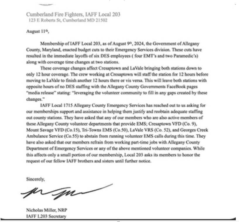 Local EMS Letter _ Volunteers