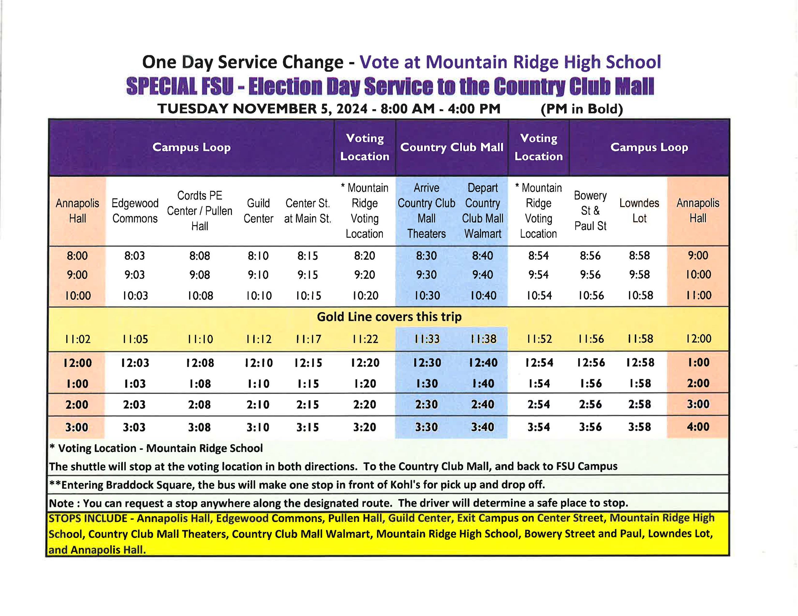 FSU Election Day Service (1)